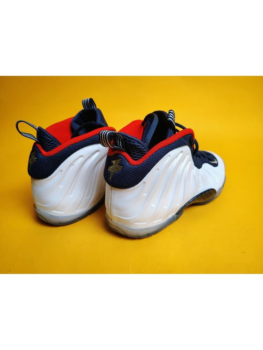 Nike Little Posite One Olympic USA White Navy Red GS 6.5Y Women 8 SB 644791-403